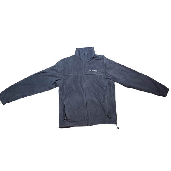 Columbia Men’s Full Zip Fleece Jacket Black Size Medium Soft Warm - Picture 7 of 8